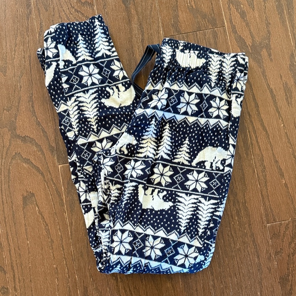 Old Navy Navy and White Patterned Sweatpants